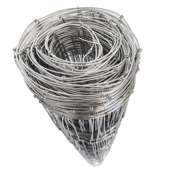 Unbranded - 5 ft. x 164 ft. 14 Gauge Galvanized Silver Heavy Metal Wire Fence Snake Fencing Cattle Fence Field Deer Fence Goat Fence