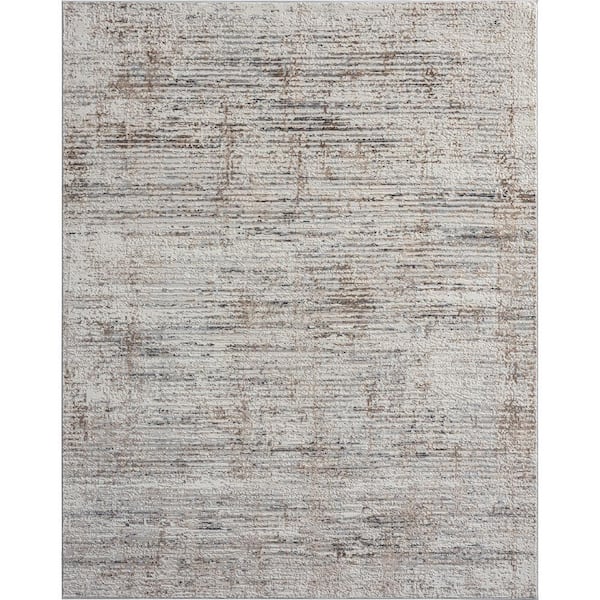 Beige Tones/Tan Stripe 9 ft. 6 in. x 13 ft. Area Rug