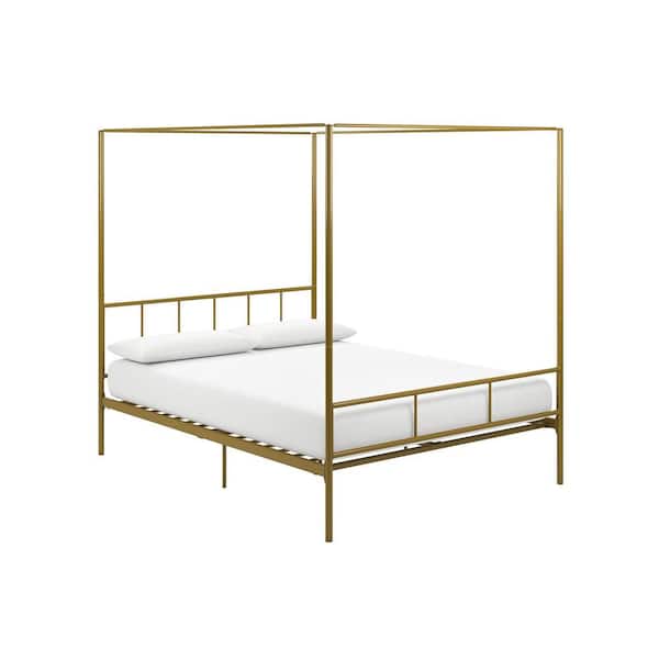 Novogratz Marion Gold Full Size Canopy Bed