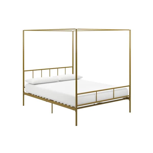 Novogratz Marion Gold Queen Size Canopy Bed