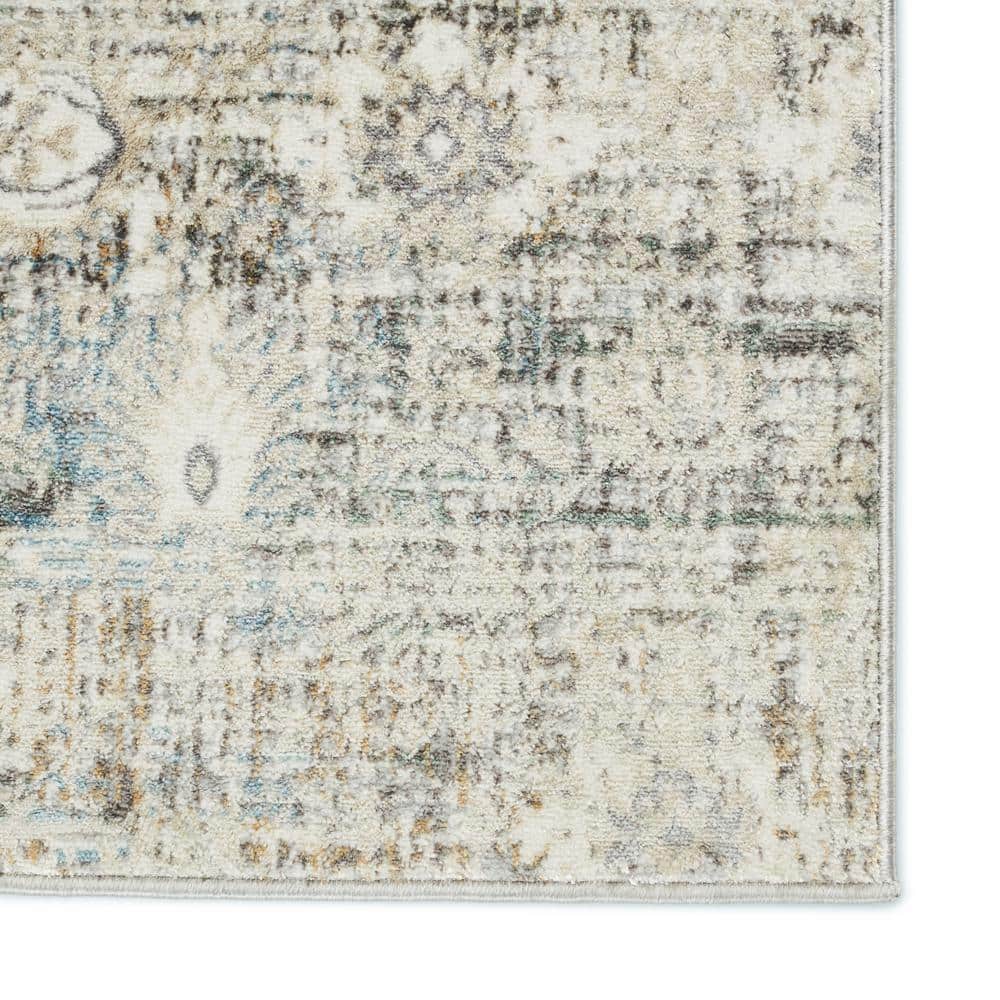Melo 10' x 14' Gray Trellis Synthetic Area Rug