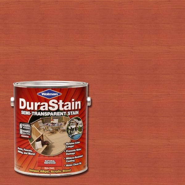 Wolman 1 gal. DuraStain Natural Redwood Semi-Transparent Exterior Wood and Deck Stain (4-Pack)