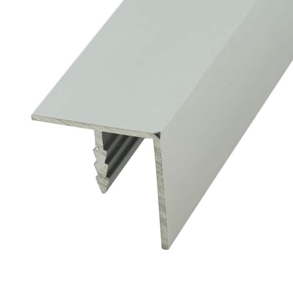 13/16 in. Clear Anodized Satin Aluminum Center Barb Furniture Bumper Tee Moulding Edging 36 in. Long (4-Pack)