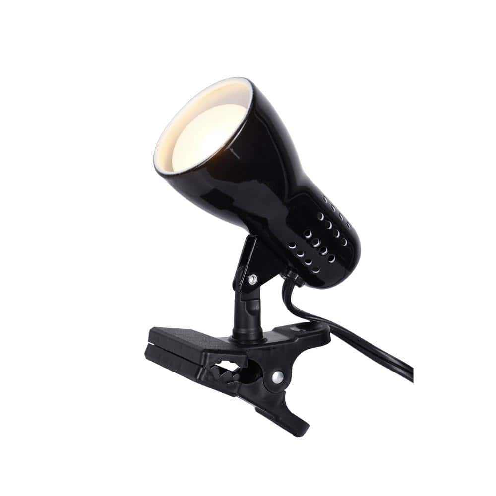 CATALINA Brandon 5 in. Black Plug in Dimmable and Flexible Clip-on Desk ...