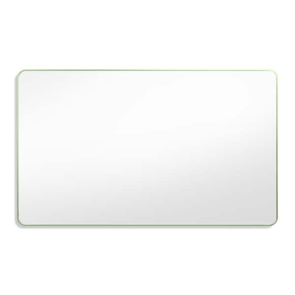WELLFOR 60 in. W x 36 in. H Rectangle Aluminum Alloy Framed Wall Bathroom Vanity Mirror in Green