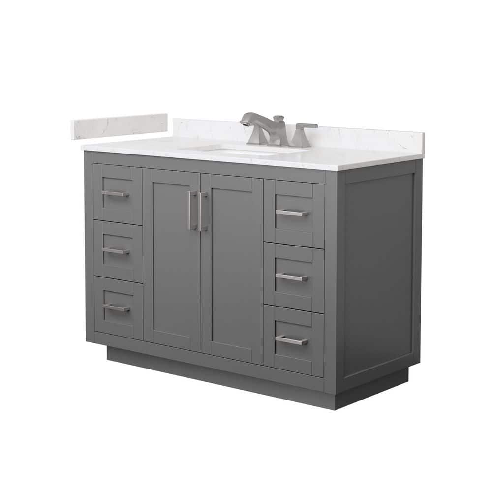 Miranda 48 in. Single Freestanding Dark Gray Bath Vanity with Carrara Cultured Marble Top Assembled price history on PriceWatchPro