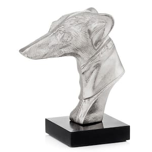 Rosemary Irregular Shape Metal Bust on Bone Base Hound Sculpture
