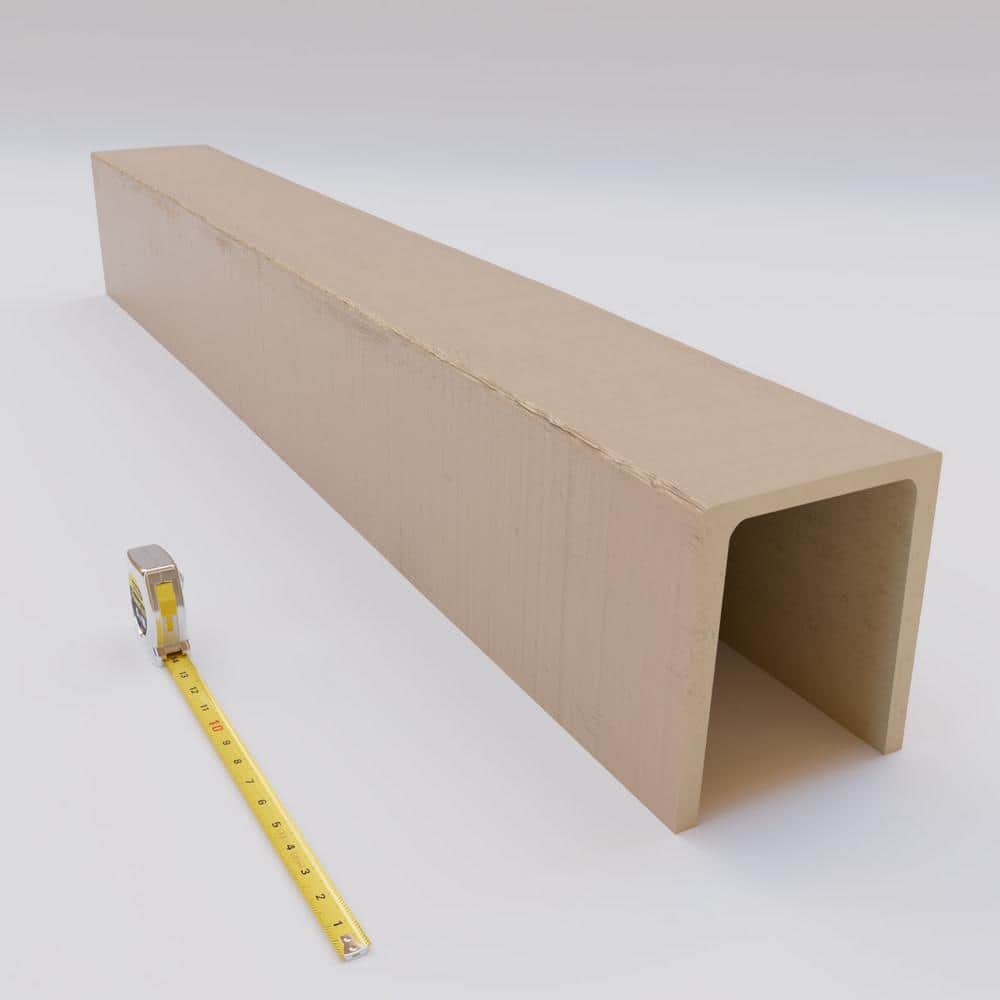 Primed Tan 120" Rustic Faux Wood Ceiling Beam