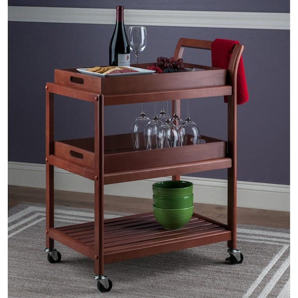 Albert Walnut Kitchen Cart