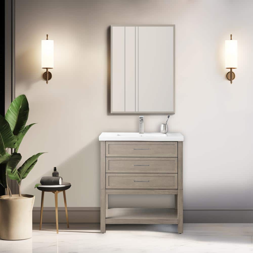 SUDIO Oliver 30 in. Single Sink Freestanding Bathroom Vanity in