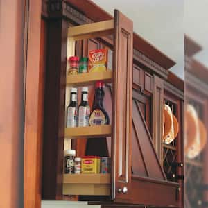 Rev-A-Shelf 3 Inch Width Wood Pull-Out Kitchen Base Cabinet Organizer with  Top Slide, Natural, Min. Cabinet Opening: 3 W x 23 D x 26-3/8 H  438-BC-3C