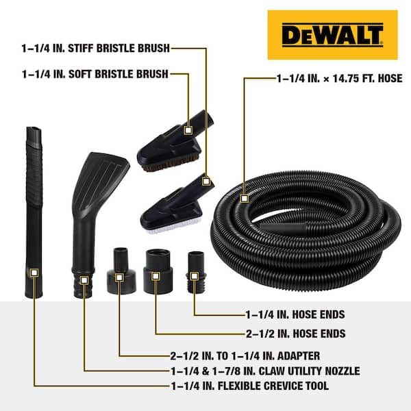 DEWALT 1.25 - 2.5in Car Accessory for Wet/Dry Shop Vacuums DXVA13-0801 - The Home Depot