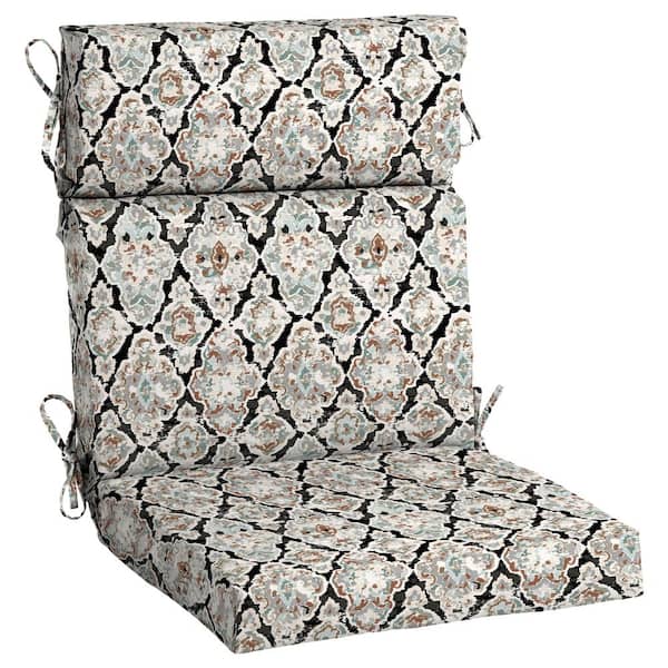 Hampton Bay 20 in. W x 20 in. D High Back Universal Outdoor Cushion in Windsor Distressed Geo (Set of 4)