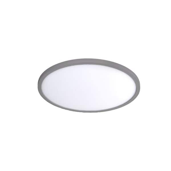 WAC LIMITED Round 11 in. 1-Light Brushed Nickel LED Flush Mount 3000K
