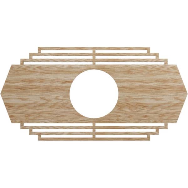 Ekena Millwork 24 in. x 12 in. x 0.25 in. Wood Medallion