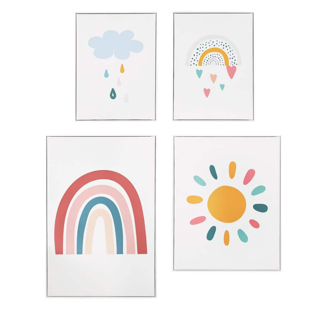 framed rainbow wall art