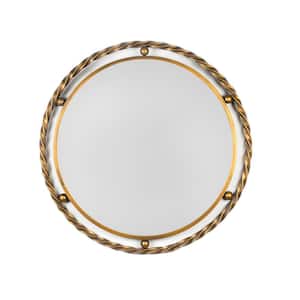 27.6 in. x 27.6 in. cooper color metal framed round shape modern decorative Cleo Mirror