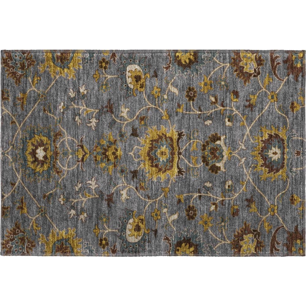 Mayfield Premium Machine Washable Abstract AMF2290 Gray 3 ft. x 4 ft. Area Rug price history on PriceWatchPro