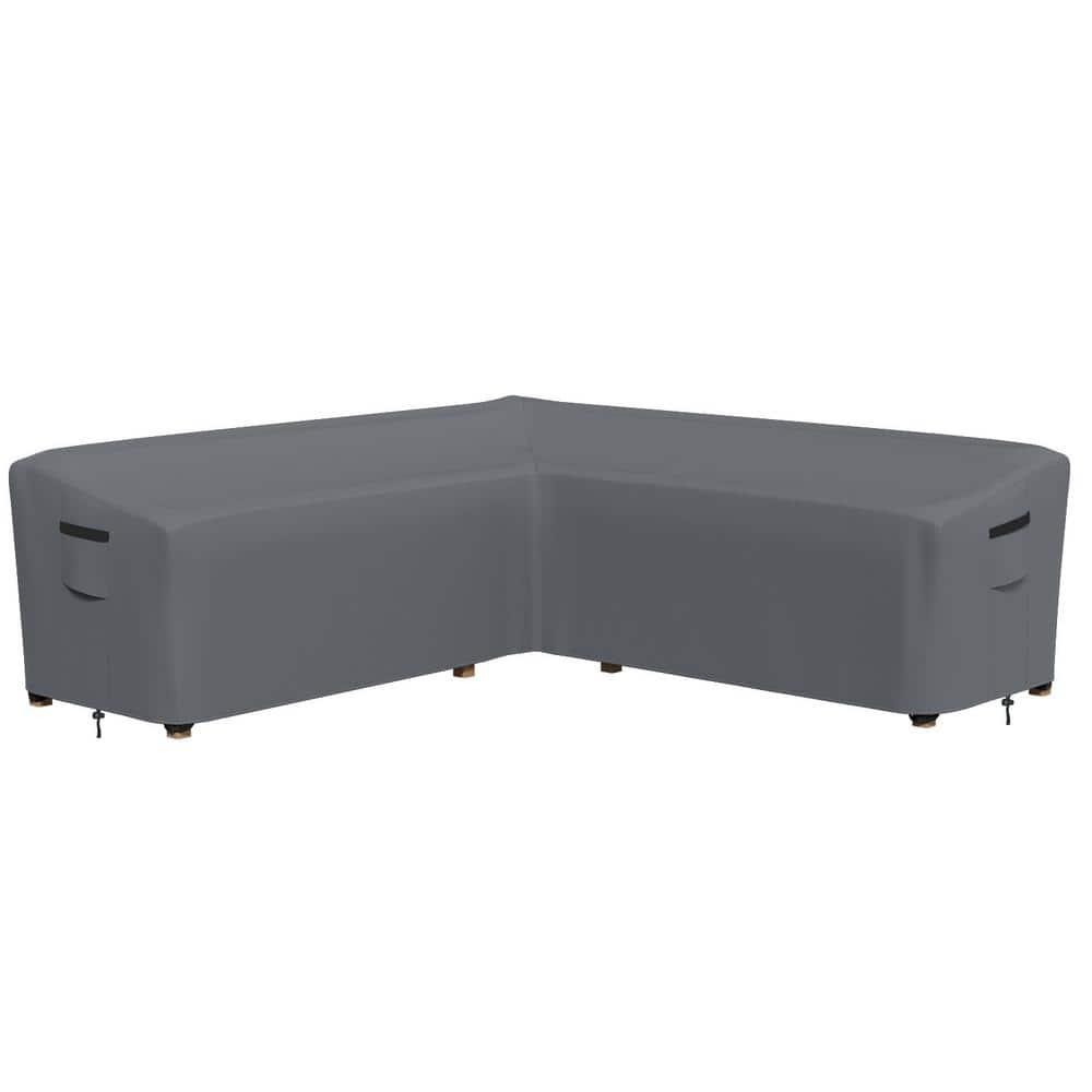 Patio V-Shaped Sectional Cover, Heavy-Duty Waterproof UV-Resistant Outdoor 