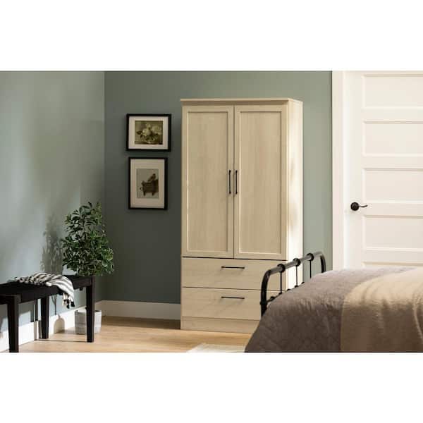 South Shore Acapella Bleached Oak 33 in. 2-Drawers Chest of Drawers