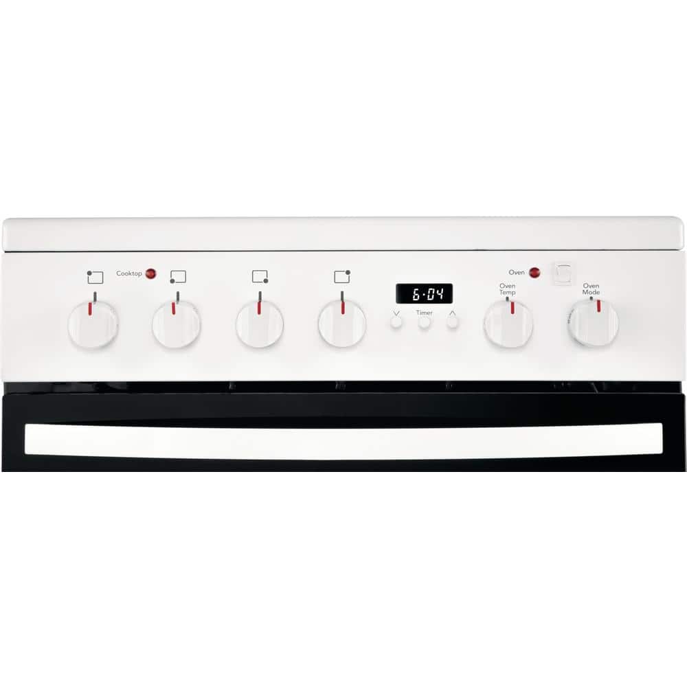 24-inch White Porcelain-Enamel Freestanding Electric Range