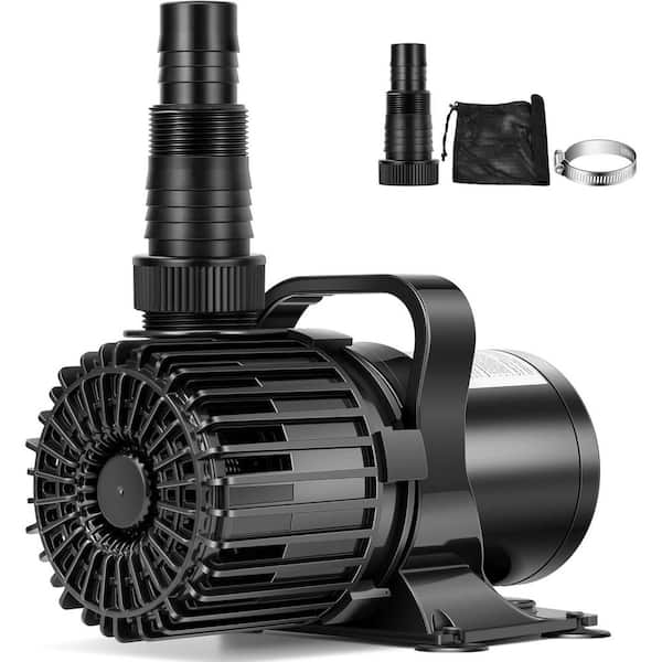 220-Watt 4500-GPH Electric Submersible Water Pump with Adjustable Nozzle and Barrier Bag