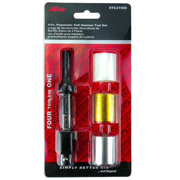 Air Hammer Punch Set with Non-Marring Tips (4-Pieces)