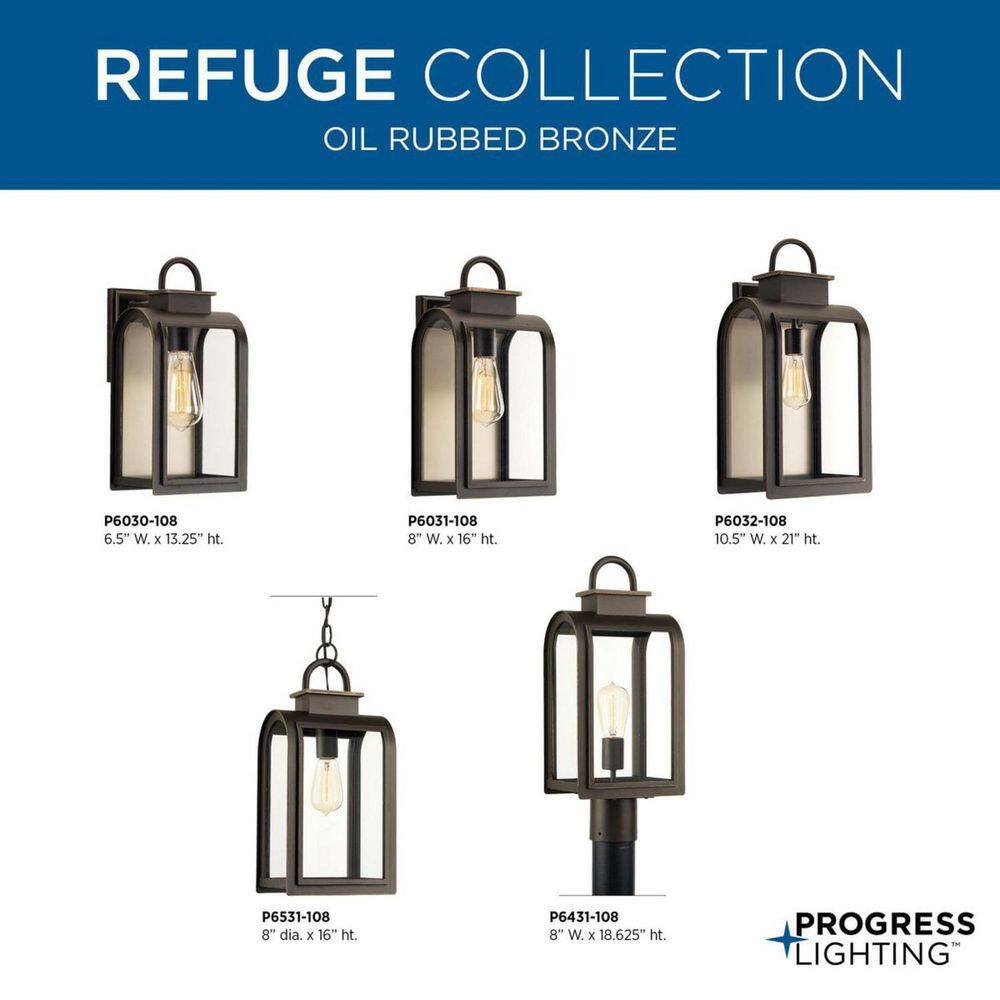 Large Bronze Lantern Sconce with Clear Glass