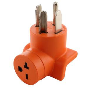 Dryer Outlet Adapter, 4-Prong Dryer 14-30P Plug to 15/20-Amp 250-Volt NEMA 6-20R HVAC/ Power Tools Adapter