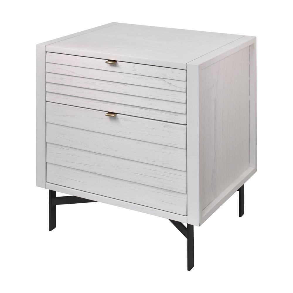 Hopper Studio Portland 2Drawer White Nightstand7186WH004BCY53 The