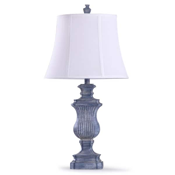 Denim Blue Table Lamp, Threshold Seeded Glass Table Lamp