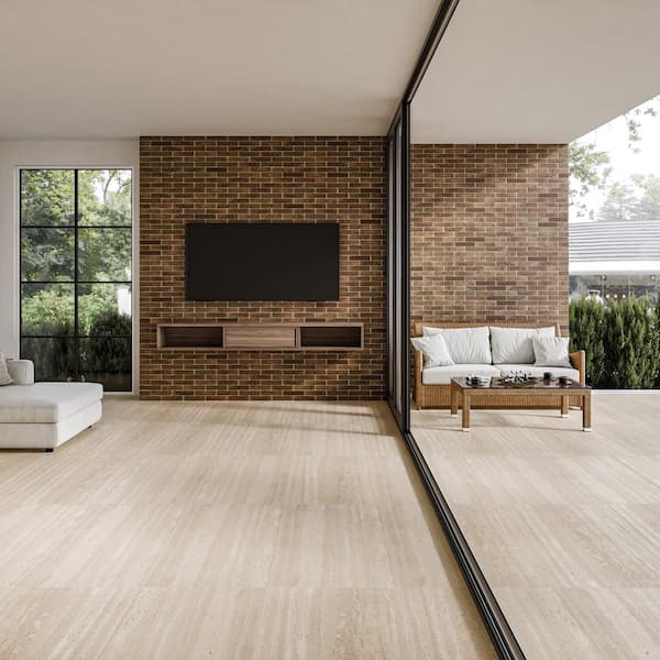 Sensi Roma 24 in. x 48 in. Ivory Porcelain Tile (15.5 sq. ft./Case)