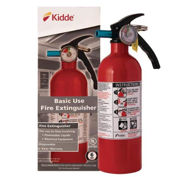 Fire Extinguisher 5-B:C Rated Disposable Dry Chemical Emergency Home Garage Safe 