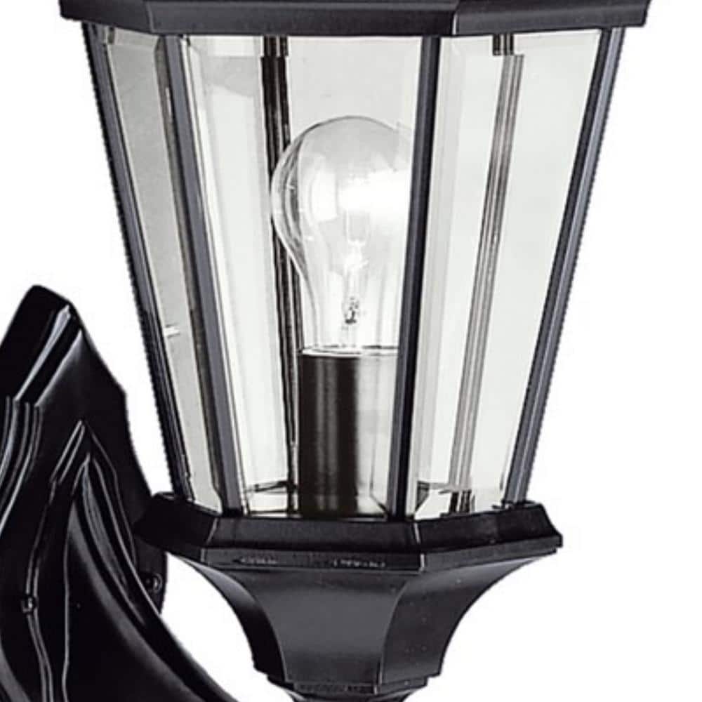 Madison Black 20" Outdoor Wall Lantern with Clear Glass
