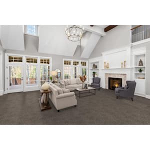 Fall Skies II  - County Fair - Gray 65 oz. SD Polyester Texture Installed Carpet