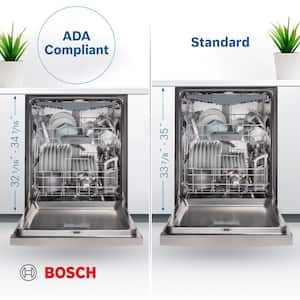 800 Series 24 in. ADA Top Control Dishwasher in Stainless Steel with Crystal Dry and 3rd Rack, 42dBA