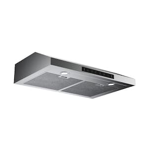 30in. 900 CFM Ducted Under Cabinet Range Hood in Stainless Steel With LED Lights, Remote Control, Baffle Filter