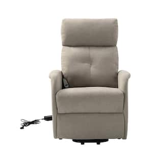 Carol Grey Power Recliner with Flared Arms