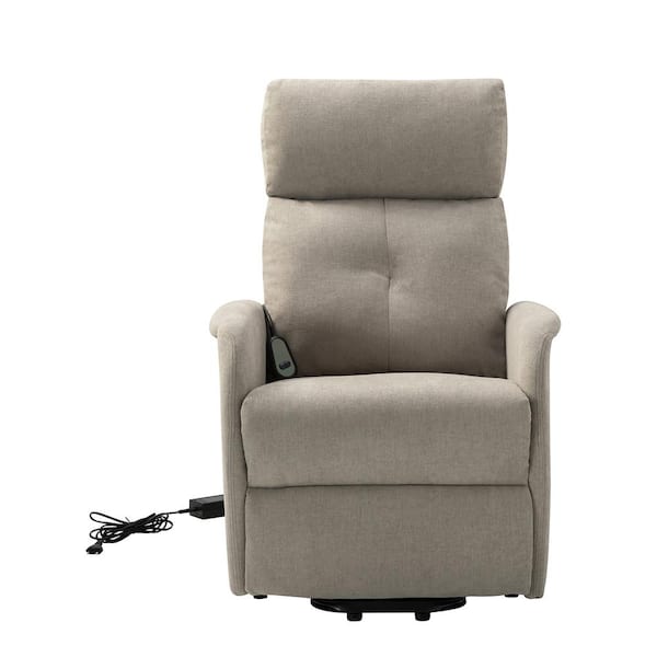 JAYDEN CREATION Carol Grey Power Recliner with Flared Arms