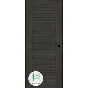 Louver DIY-Friendly 36 in. W. x 84 in. Left-Hand Gray Oak Wood Composite Single Swing Interior Door