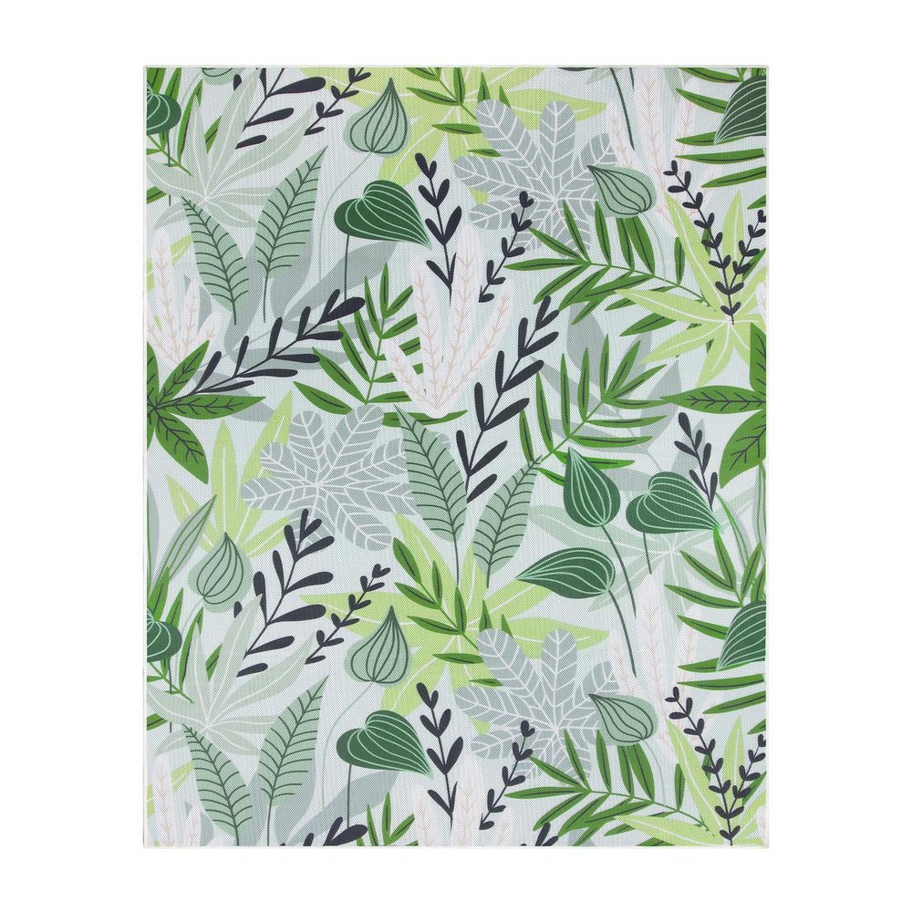 Leaf Indoor Outdoor Rug 8 x 10, Non Slip Outdoor Patio Rug for Camping Picnic, Portable Large Outdoor Rugs Green price history on PriceWatchPro