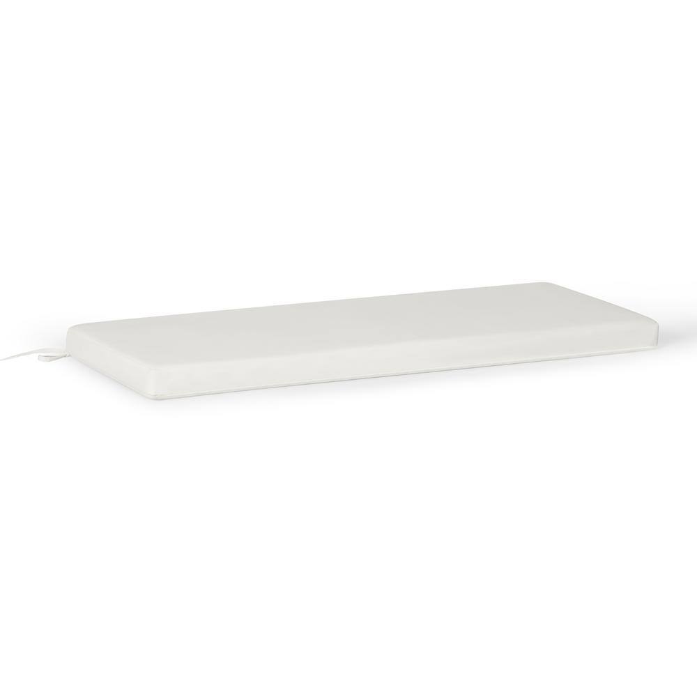 FadingFree White Rectangle Outdoor Patio Bench Cushion 43 in. x 18.5 in. x 2.5 in. price history on PriceWatchPro