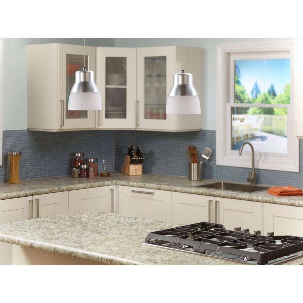 Brushed Nickel Mini Glass LED Pendant Light