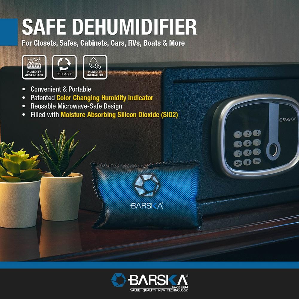 Compact Blue Silica Gel Reusable Dehumidifier with Humidity Indicator