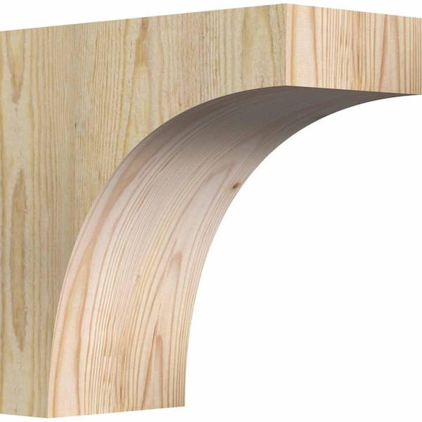 Ekena Millwork 6 in. x 12 in. x 12 in. Douglas Fir Huntington Rough Sawn Corbel