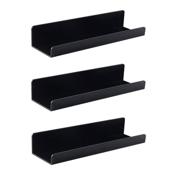 Smt 4 33 In X 15 3 Black, Wall 038 Display Shelves For Collectibles