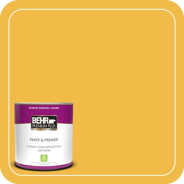BEHR PREMIUM PLUS 1 qt. #P280-6 Bling Bling Eggshell Enamel Low Odor Interior Paint & Primer