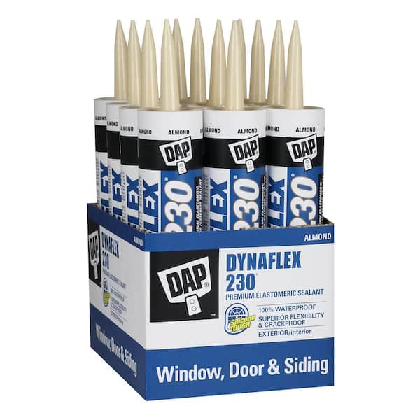 DAP Dynaflex 230 10.1 oz. Almond Premium Latex Exterior/Interior Window, Door and Trim Sealant (12-Pack)