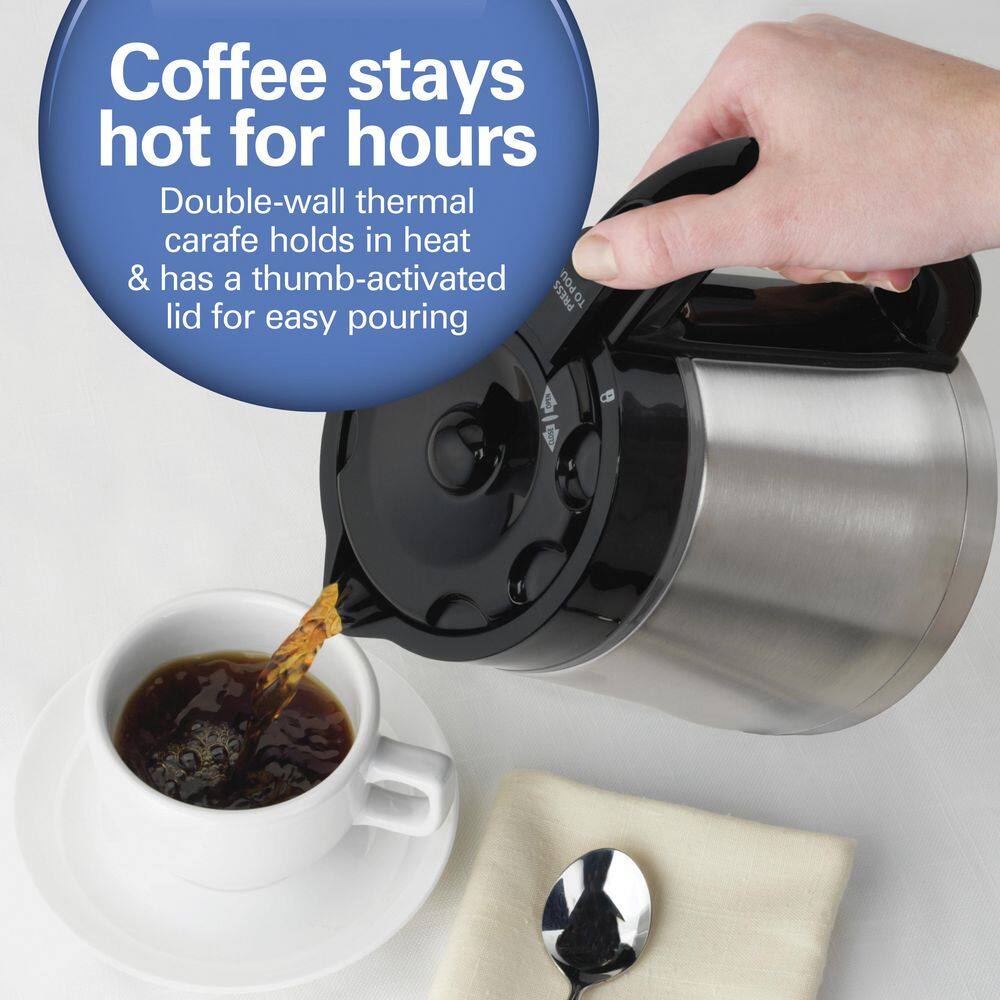 Hamilton Beach 10-Cup Stainless Steel Programmable Thermal Coffee Maker