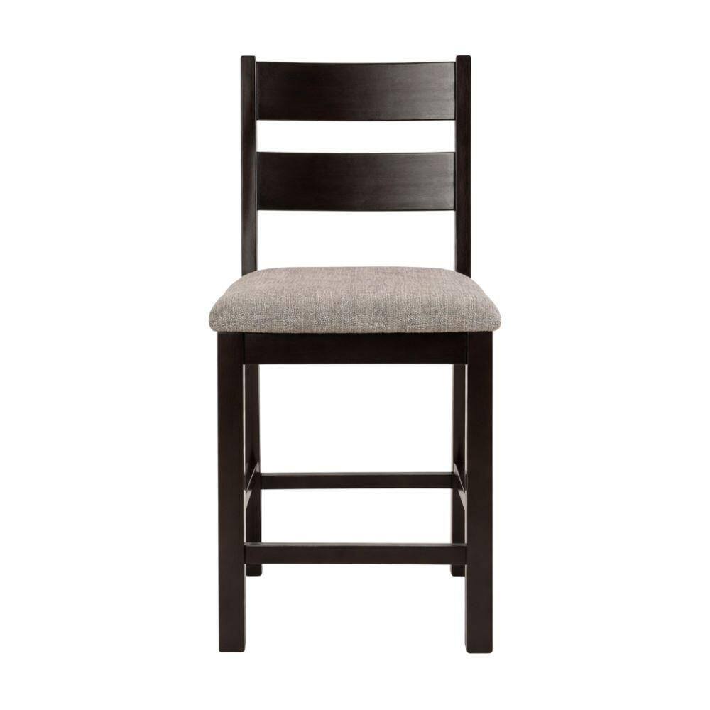 Valdor Espresso Padded Fabric Seat Counter Height Chair Set of 2 price history on PriceWatchPro
